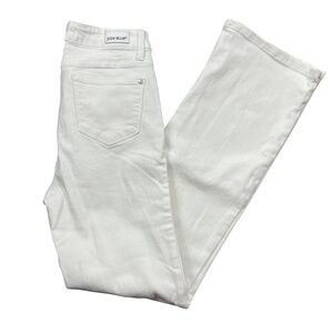 Judy Blue 3/26‎ White Flare Jeans Zipper Split Hem Cotton Blend Pockets